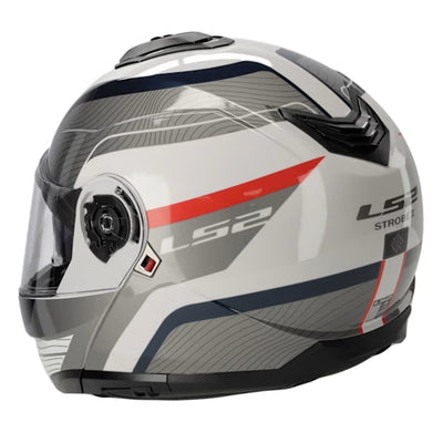 ŠALMAS LS2 FF908 STROBE II MONZA – JUODA / PILKA / RAUDONA SPALVA