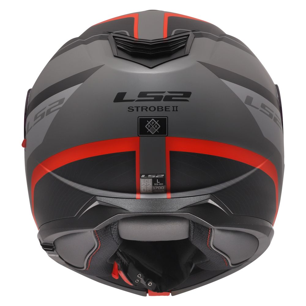 ŠALMAS LS2 FF908 STROBE II MONZA – MATINĖ JUODA / HI-VIZ GELTONA SPALVA