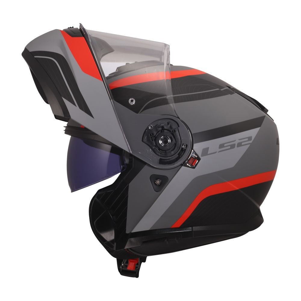 ŠALMAS LS2 FF908 STROBE II MONZA – MATINĖ JUODA / HI-VIZ GELTONA SPALVA
