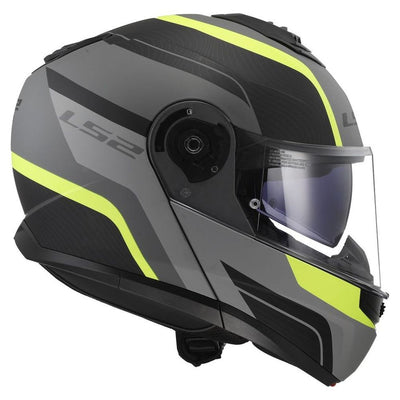 ŠALMAS LS2 FF908 STROBE II MONZA – MATINĖ JUODA / HI-VIZ GELTONA SPALVA