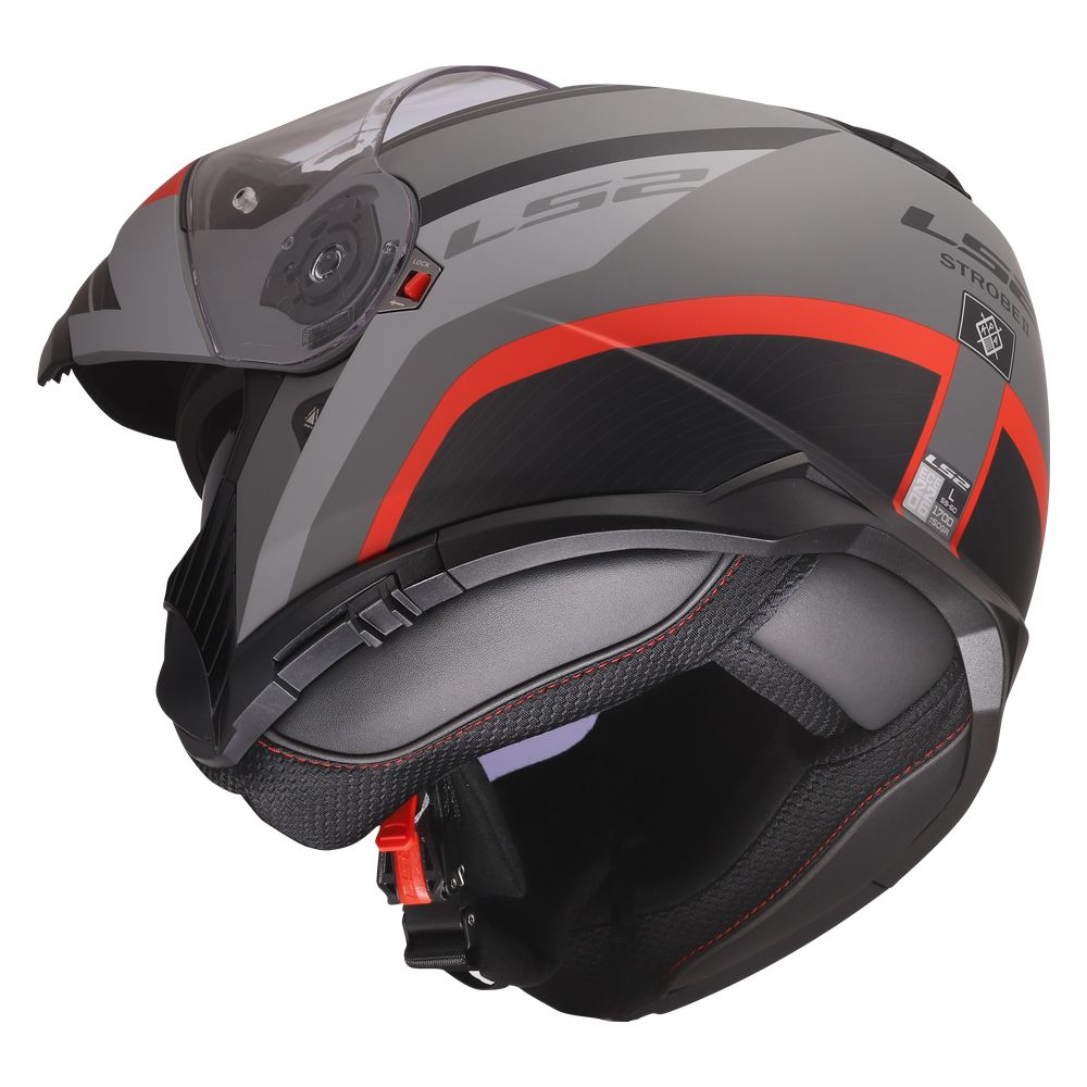 ŠALMAS LS2 FF908 STROBE II MONZA – MATINĖ JUODA / HI-VIZ GELTONA SPALVA