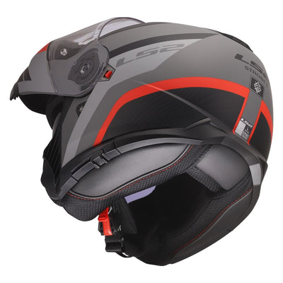 ŠALMAS LS2 FF908 STROBE II MONZA – MATINĖ JUODA / HI-VIZ GELTONA SPALVA