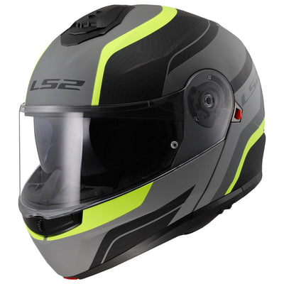 ŠALMAS LS2 FF908 STROBE II MONZA – MATINĖ JUODA / HI-VIZ GELTONA SPALVA