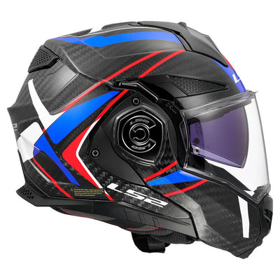 ŠALMAS LS2 FF901 ADVANT X CARBON FUTURE II – BALTA / MĖLYNA SPALVA
