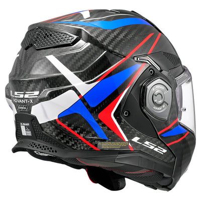 ŠALMAS LS2 FF901 ADVANT X CARBON FUTURE II – BALTA / MĖLYNA SPALVA