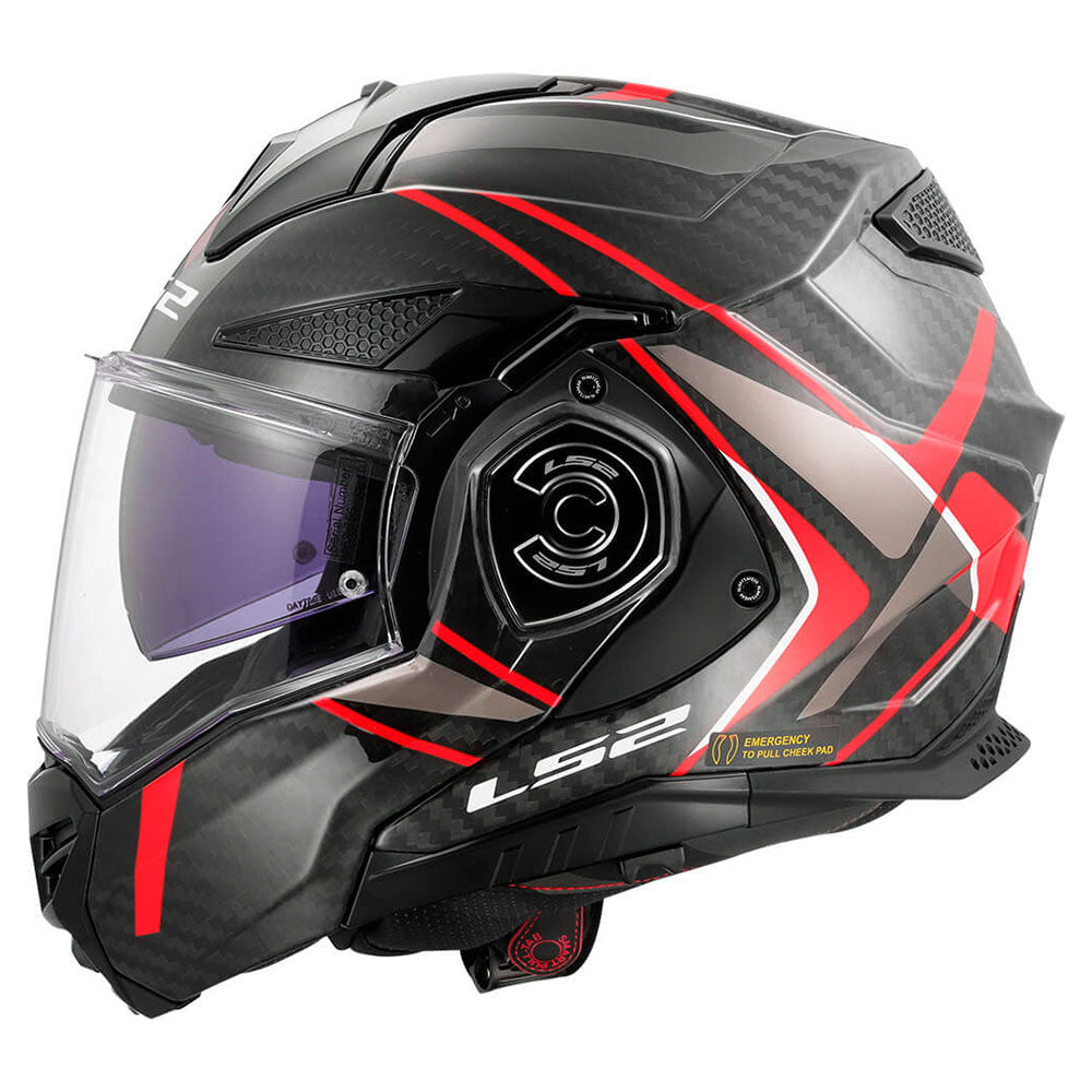 ŠALMAS LS2 FF901 ADVANT X CARBON FUTURE II – BALTA / MĖLYNA SPALVA