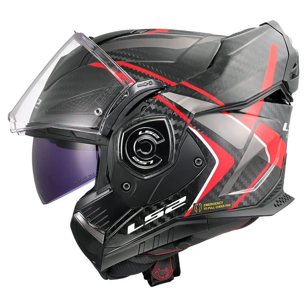 ŠALMAS LS2 FF901 ADVANT X CARBON FUTURE II – BALTA / MĖLYNA SPALVA
