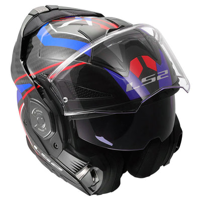 ŠALMAS LS2 FF901 ADVANT X CARBON FUTURE II – BALTA / MĖLYNA SPALVA