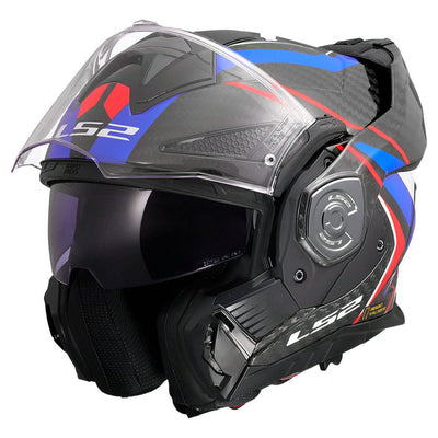 ŠALMAS LS2 FF901 ADVANT X CARBON FUTURE II – BALTA / MĖLYNA SPALVA