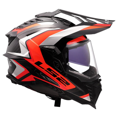 ŠALMAS LS2 MX701 C EXPLORER FRONTIER II – BALTA MĖLYNA SPALVA