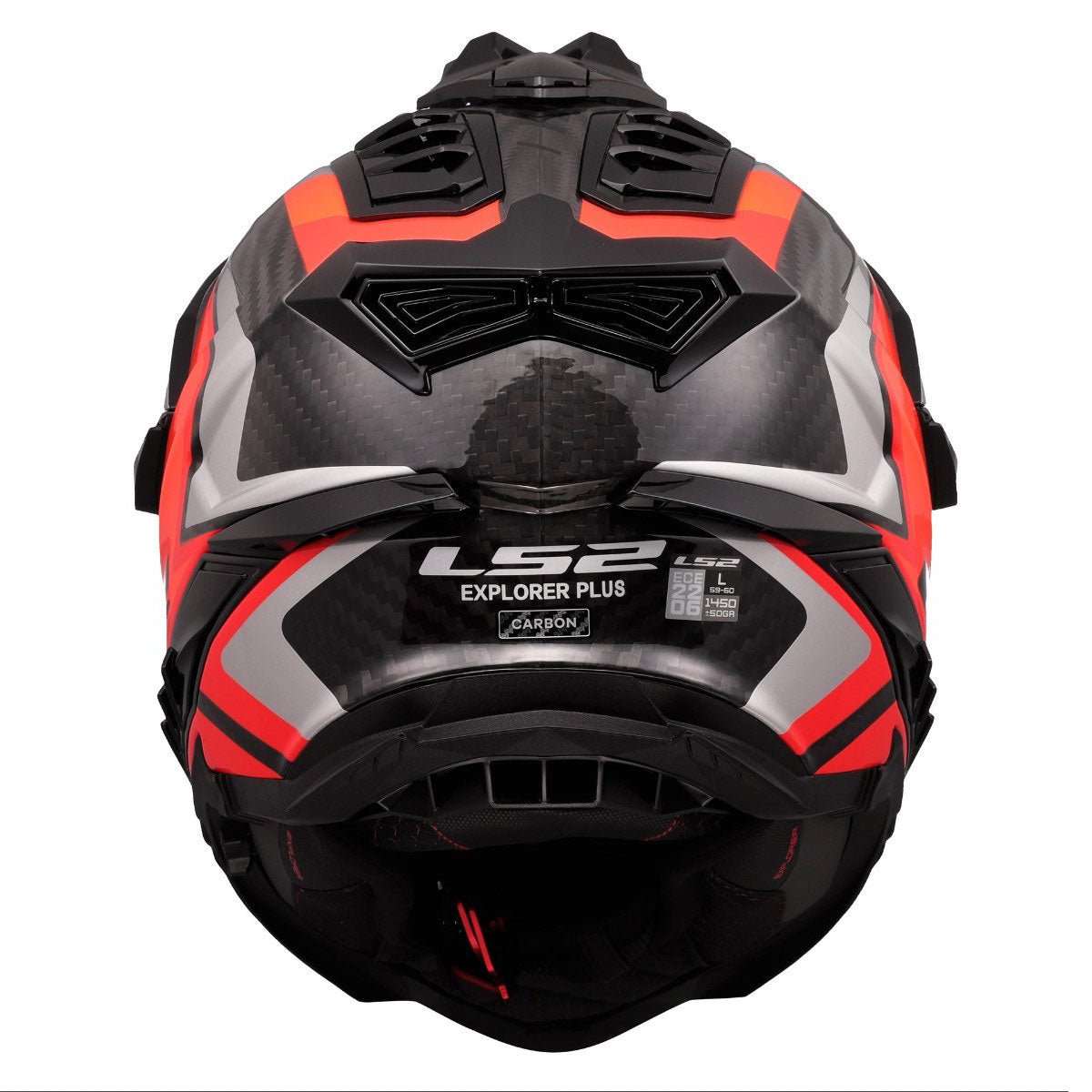 ŠALMAS LS2 MX701 C EXPLORER FRONTIER II – BALTA MĖLYNA SPALVA