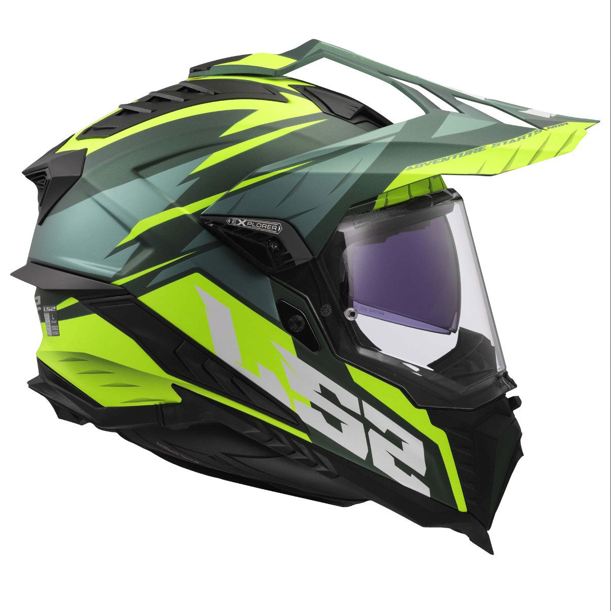 ŠALMAS LS2 MX701 EXPLORER SPIRE – JUODA TITANO RAUDONA SPALVA