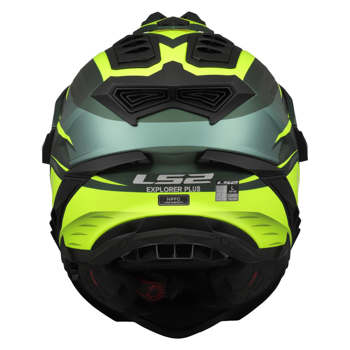 ŠALMAS LS2 MX701 EXPLORER SPIRE – MATINĖ ŽALIA FLUO GELTONA SPALVA