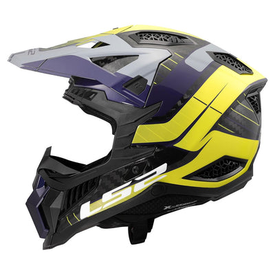 ŠALMAS LS2 MX703 C X-FORCE GALUO – PILKA FLUO GELTONA SPALVA