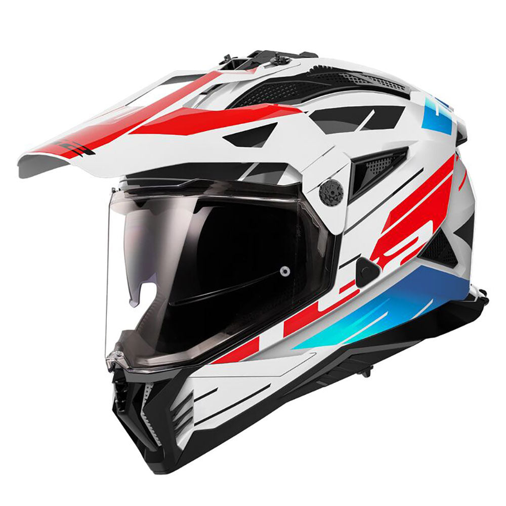 ŠALMAS LS2 MX702 PIONEER II NAMIB – BALTA MĖLYNA RAUDONA SPALVA