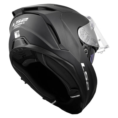 ŠALMAS LS2 FF817 CHALLENGER II SOLID – MATINĖ JUODA