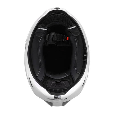 ŠALMAS LS2 FF817 CHALLENGER II SOLID – BLIZGI BALTA 