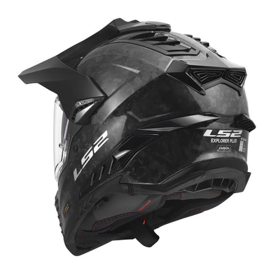 ŠALMAS LS2 MX701 EXPLORER C FORGED – BLIZGI JUODA SPALVA