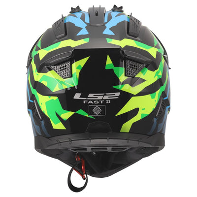 ŠALMAS LS2 MX708 FAST II GROTESK – MĖLYNAS / ROŽINIS / ŽALIAS