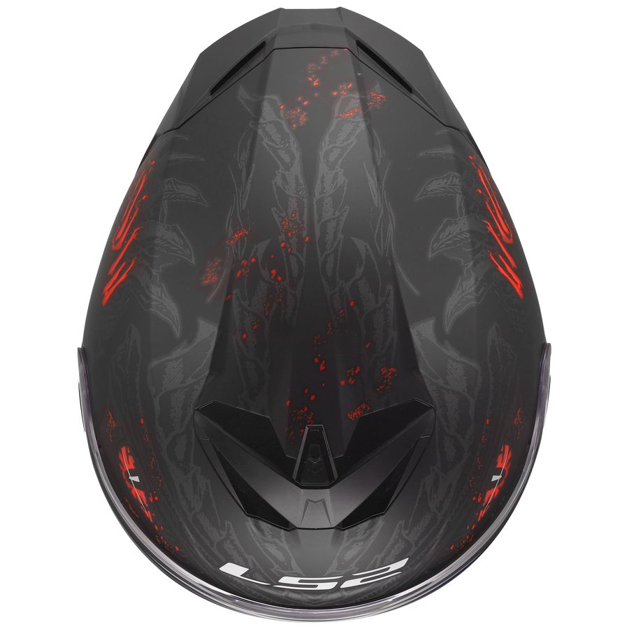 ŠALMAS LS2 FF820 RAPID III KAIJU 2 – JUODA / RAUDONA / BALTA SPALVA