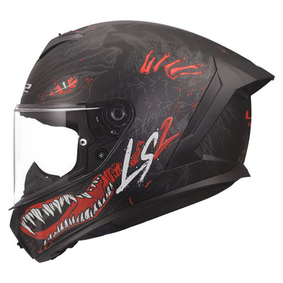 ŠALMAS LS2 FF820 RAPID III KAIJU 2 – JUODA / RAUDONA / BALTA SPALVA