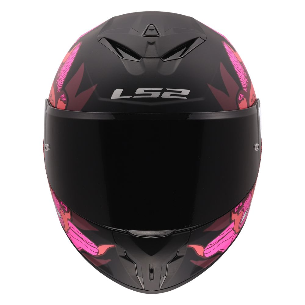 ŠALMAS LS2 FF820 RAPID III POPPIES 2 – JUODA / ROŽINĖ SPALVA