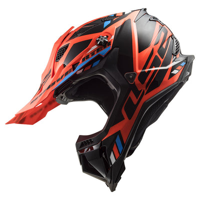ŠALMAS LS2 MX700 SUBVERTER EVO II STOMP – FLUO ORANŽINĖ JUODA SPALVA