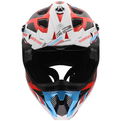 ŠALMAS LS2 MX700 SUBVERTER EVO II STOMP – BALTA MĖLYNA RAUDONA SPALVA