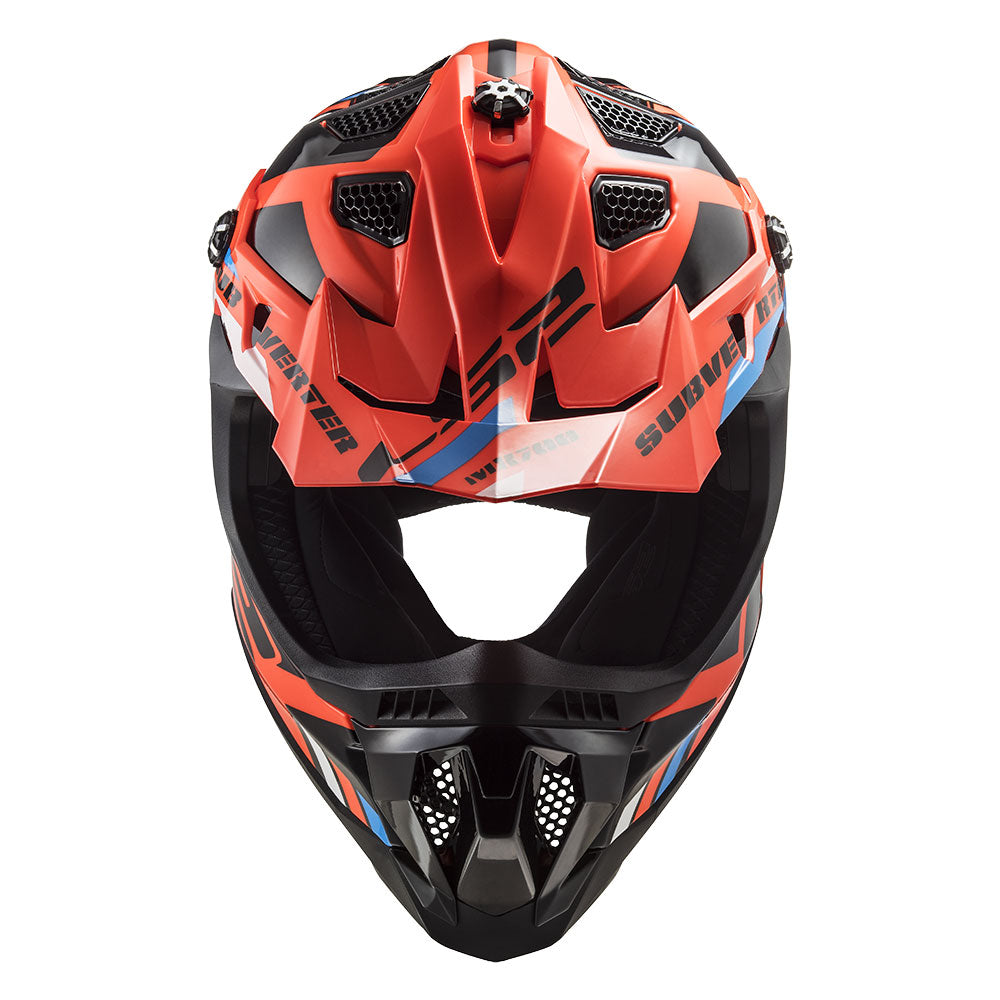 ŠALMAS LS2 MX700 SUBVERTER EVO II STOMP – BALTA MĖLYNA RAUDONA SPALVA