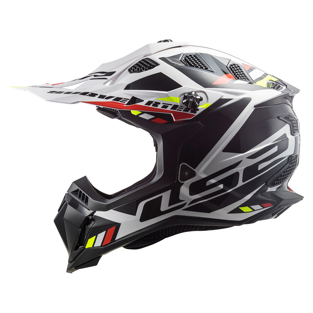 ŠALMAS LS2 MX700 SUBVERTER EVO II STOMP – BALTA MĖLYNA RAUDONA SPALVA