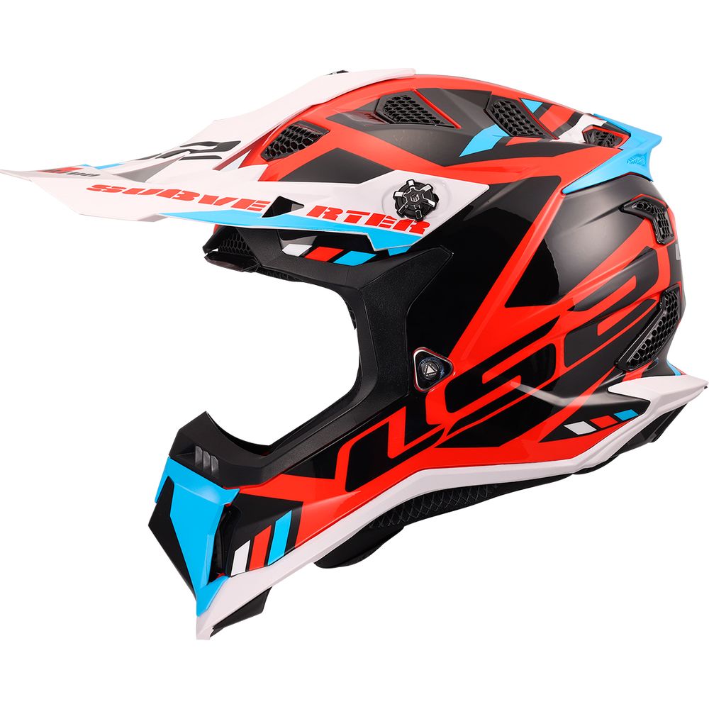 ŠALMAS LS2 MX700 SUBVERTER EVO II STOMP – BALTA MĖLYNA RAUDONA SPALVA
