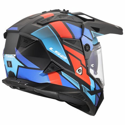 ŠALMAS LS2 MX702 PIONEER II BLOCK – JUODA RAUDONA MĖLYNA SPALVA