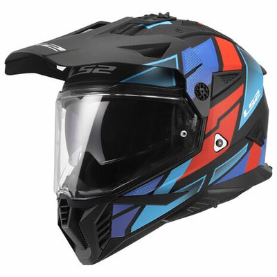 ŠALMAS LS2 MX702 PIONEER II BLOCK – JUODA RAUDONA MĖLYNA SPALVA