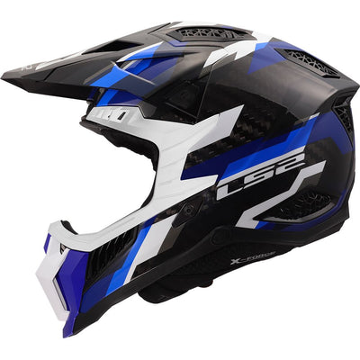 ŠALMAS LS2 MX703 C X-FORCE PHANTOM – BALTA MĖLYNA RAUDONA SPALVA