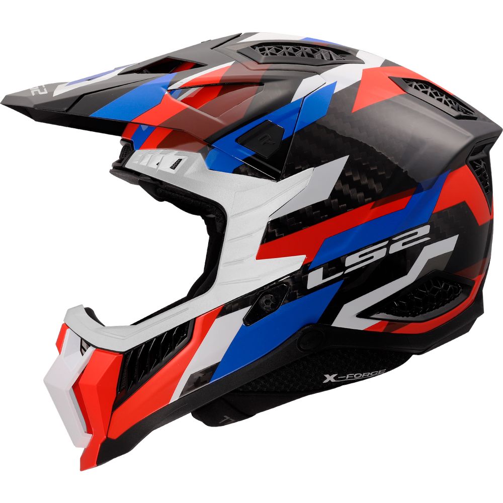 ŠALMAS LS2 MX703 C X-FORCE PHANTOM – MĖLYNA BALTA SPALVA