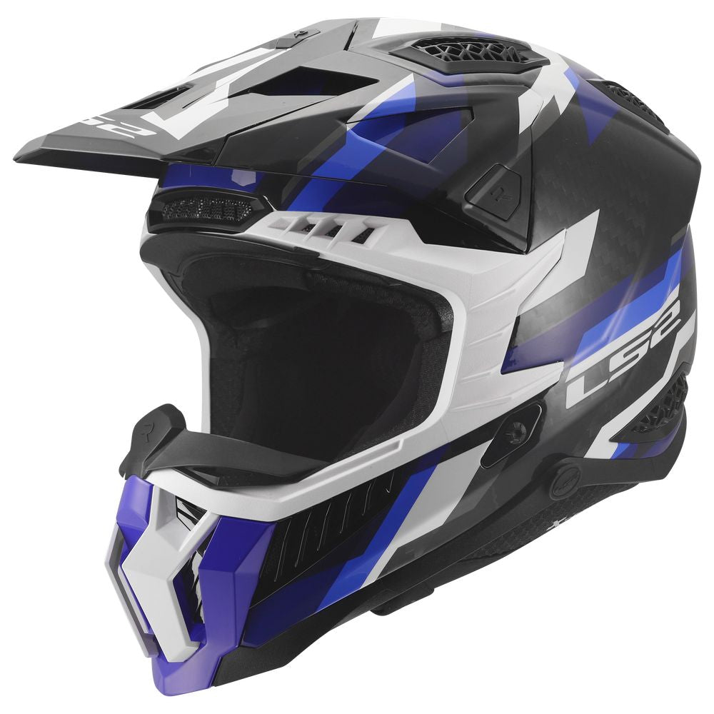 ŠALMAS LS2 MX703 C X-FORCE PHANTOM – MĖLYNA BALTA SPALVA