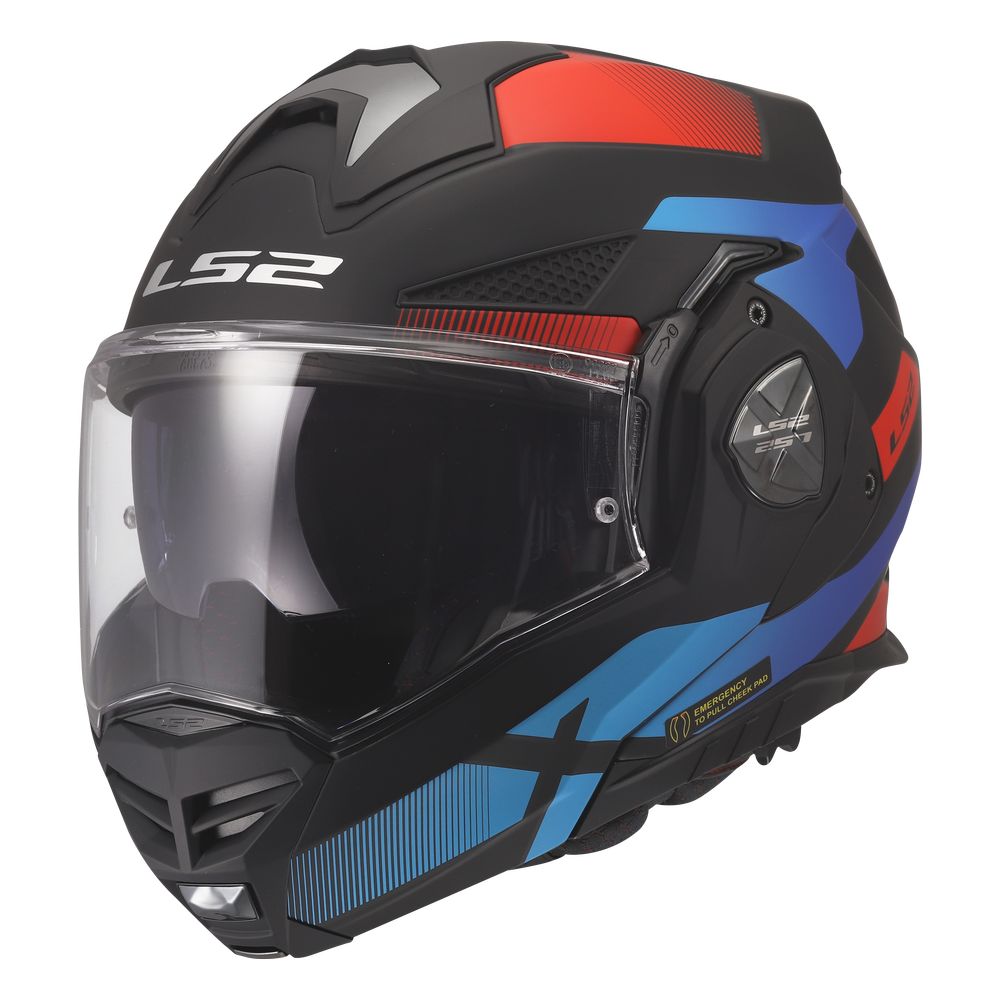 ŠALMAS LS2 FF901 ADVANT X NOVA – JUODA / RAUDONA / MĖLYNA SPALVA