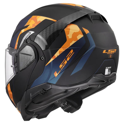 ŠALMAS LS2 FF910 ADVANT II GLIDE – JUODA / ORANŽINĖ SPALVA