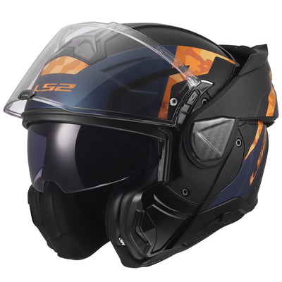 ŠALMAS LS2 FF910 ADVANT II GLIDE – JUODA / ORANŽINĖ SPALVA
