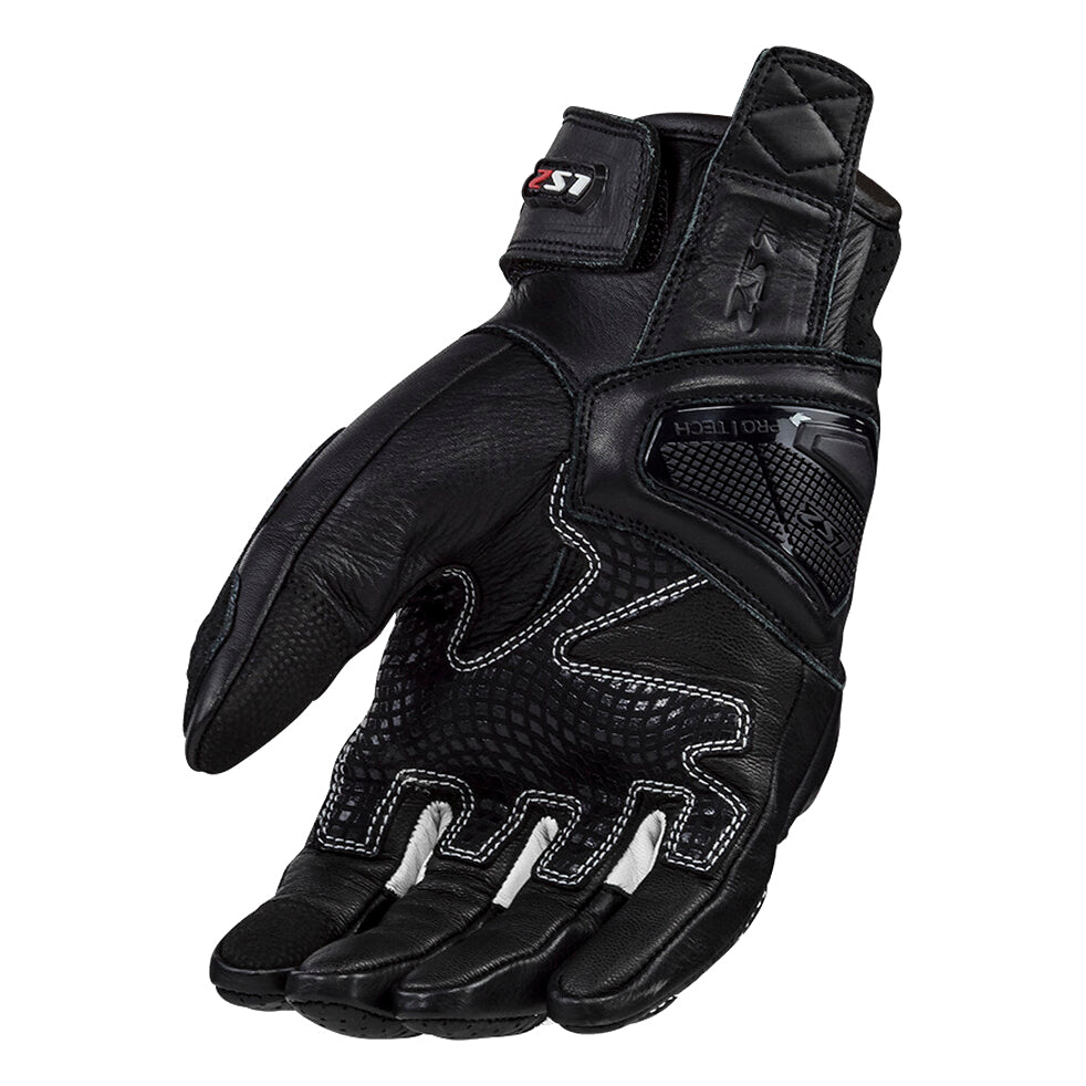 PIRŠTINĖS LS2 SPARK II LEATHER VYRAMS – JUODOS / BALTOS