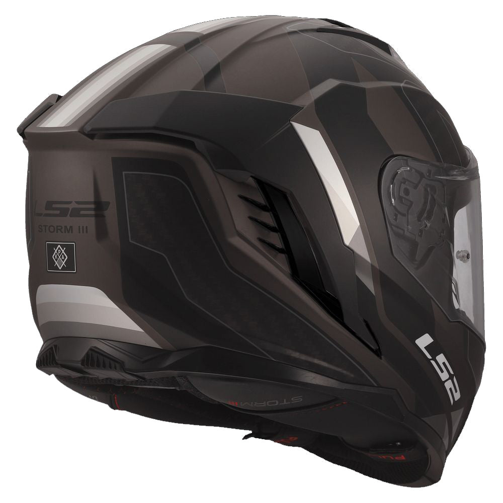 ŠALMAS LS2 FF818 STORM III SPORTY – PILKA / VIOLETINĖ SPALVA