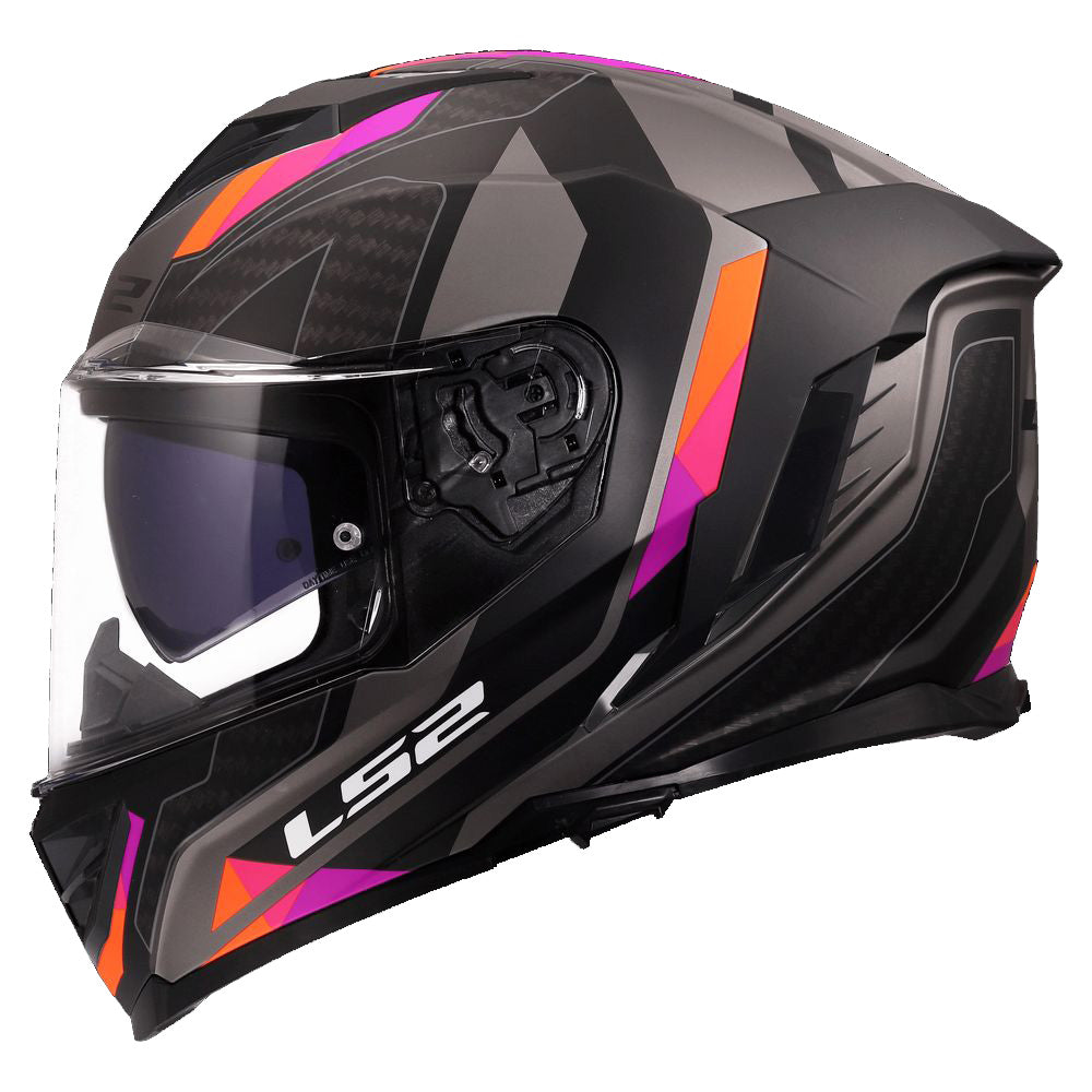ŠALMAS LS2 FF818 STORM III SPORTY – PILKA / VIOLETINĖ SPALVA