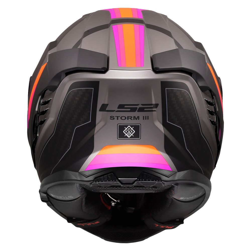 ŠALMAS LS2 FF818 STORM III SPORTY – PILKA / VIOLETINĖ SPALVA