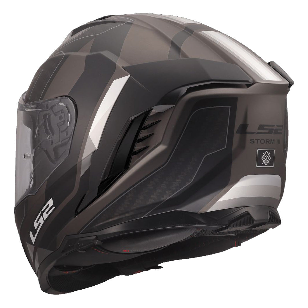 ŠALMAS LS2 FF818 STORM III SPORTY – PILKA / VIOLETINĖ SPALVA