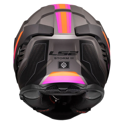 ŠALMAS LS2 FF818 STORM III SPORTY – BALTA / MĖLYNA / RAUDONA SPALVA