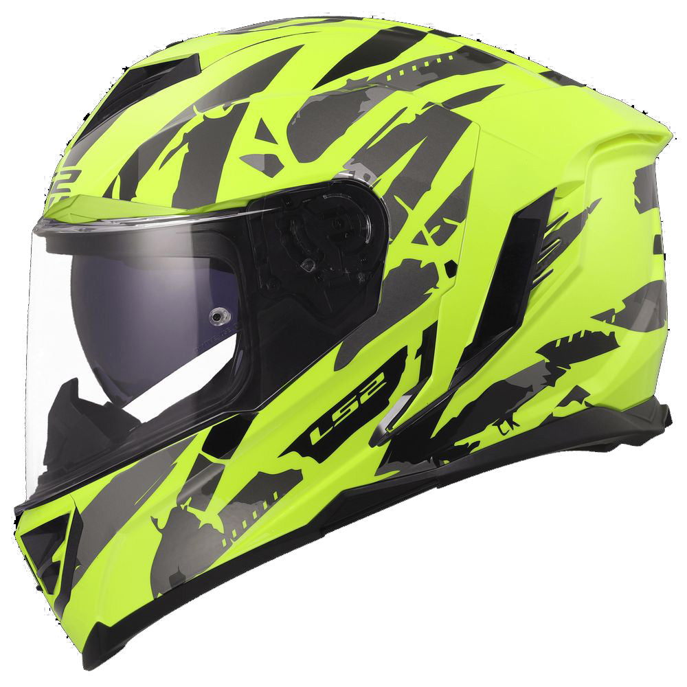 ŠALMAS LS2 FF818 STORM III KAOS – RYŠKIAI GELTONA SPALVA