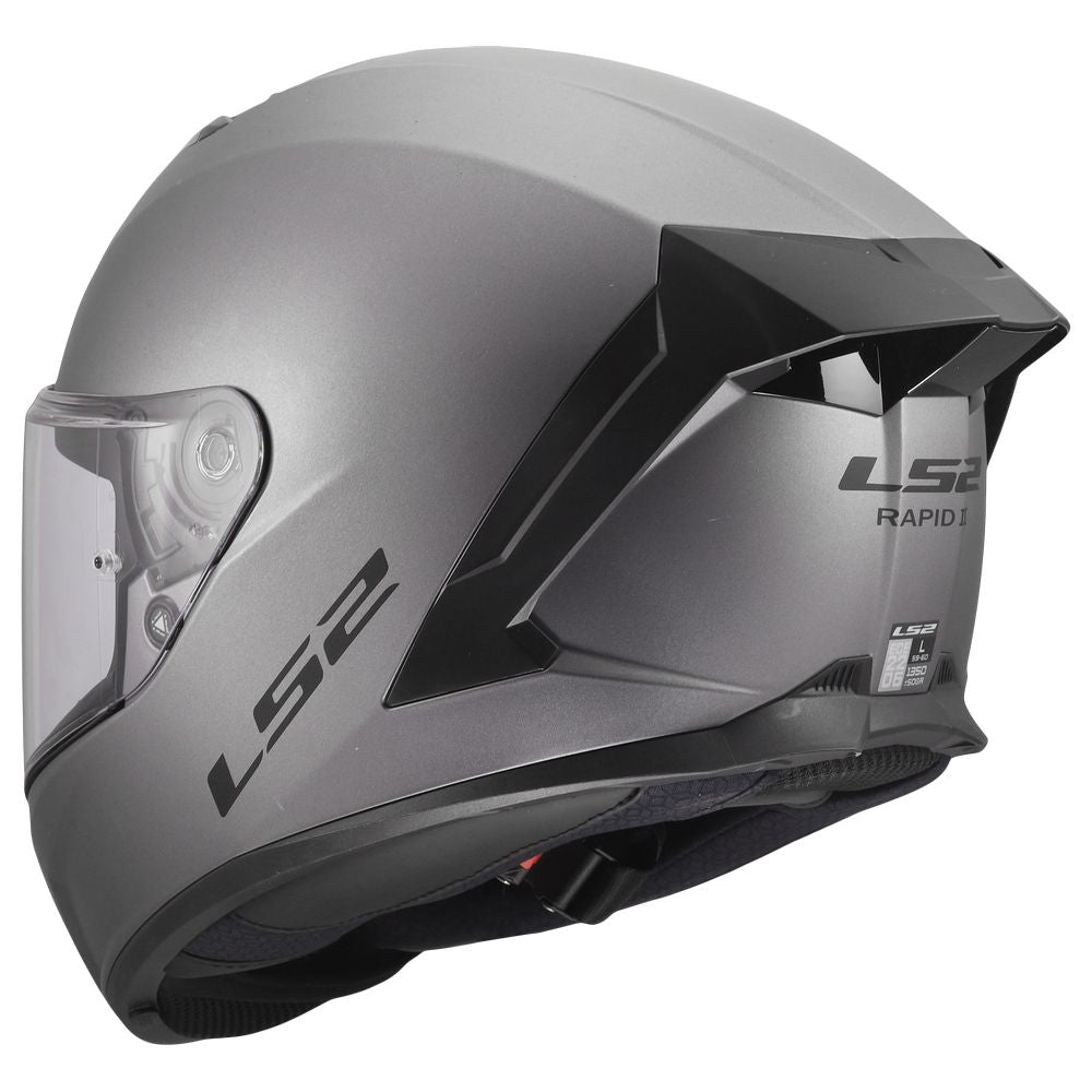 ŠALMAS LS2 FF820 RAPID III SOLID – MATINĖ TITANO SPALVA