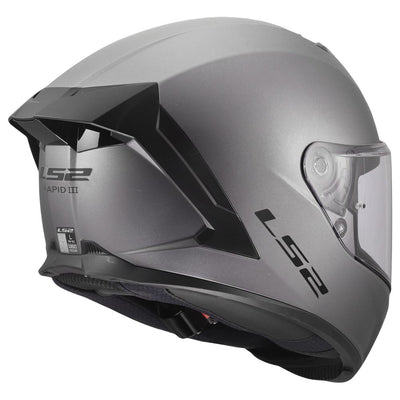 ŠALMAS LS2 FF820 RAPID III SOLID – MATINĖ TITANO SPALVA
