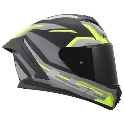 ŠALMAS LS2 FF820 RAPID III HYPER – JUODA / HI-VIS GELTONA SPALVA