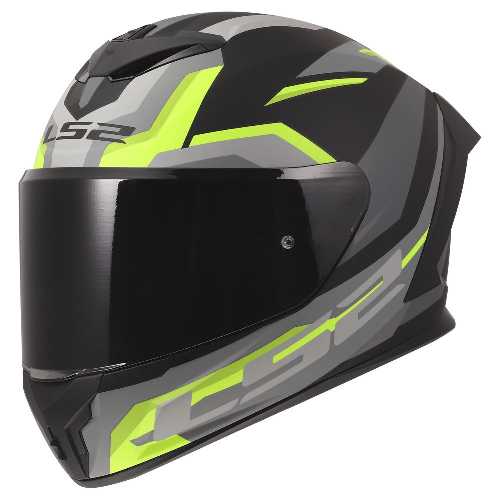 ŠALMAS LS2 FF820 RAPID III HYPER – JUODA / HI-VIS GELTONA SPALVA